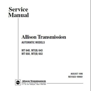 Allison Transmission MT 643 653 Service Manual Download