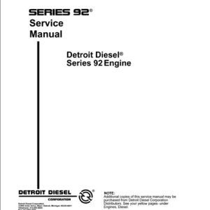 Detroit Diesel V92 Engine Service Manual