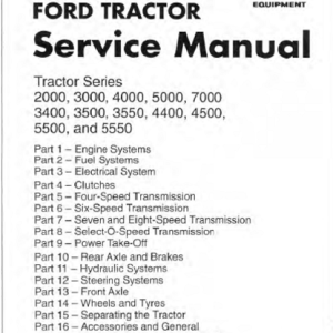 1965-1975 Ford 2000-7000 Tractor Service Repair Manual