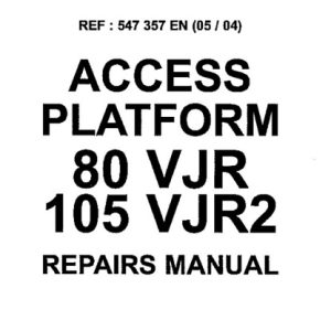 Manitou Access Platform 80 Vjr 105 Vjr2 Service Manual