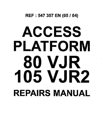 Manitou Access Platform 80 Vjr 105 Vjr2 Service Manual