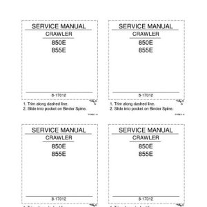 Case 850E 855E Crawler Dozer Service Repair Manual