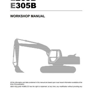 New Holland E265B E305B Crawler Excavator Workshop Manual