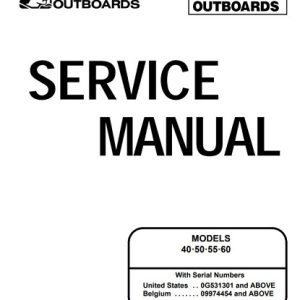Mercury Mariner Outboard 40 50 55 60 Service Repair Manual