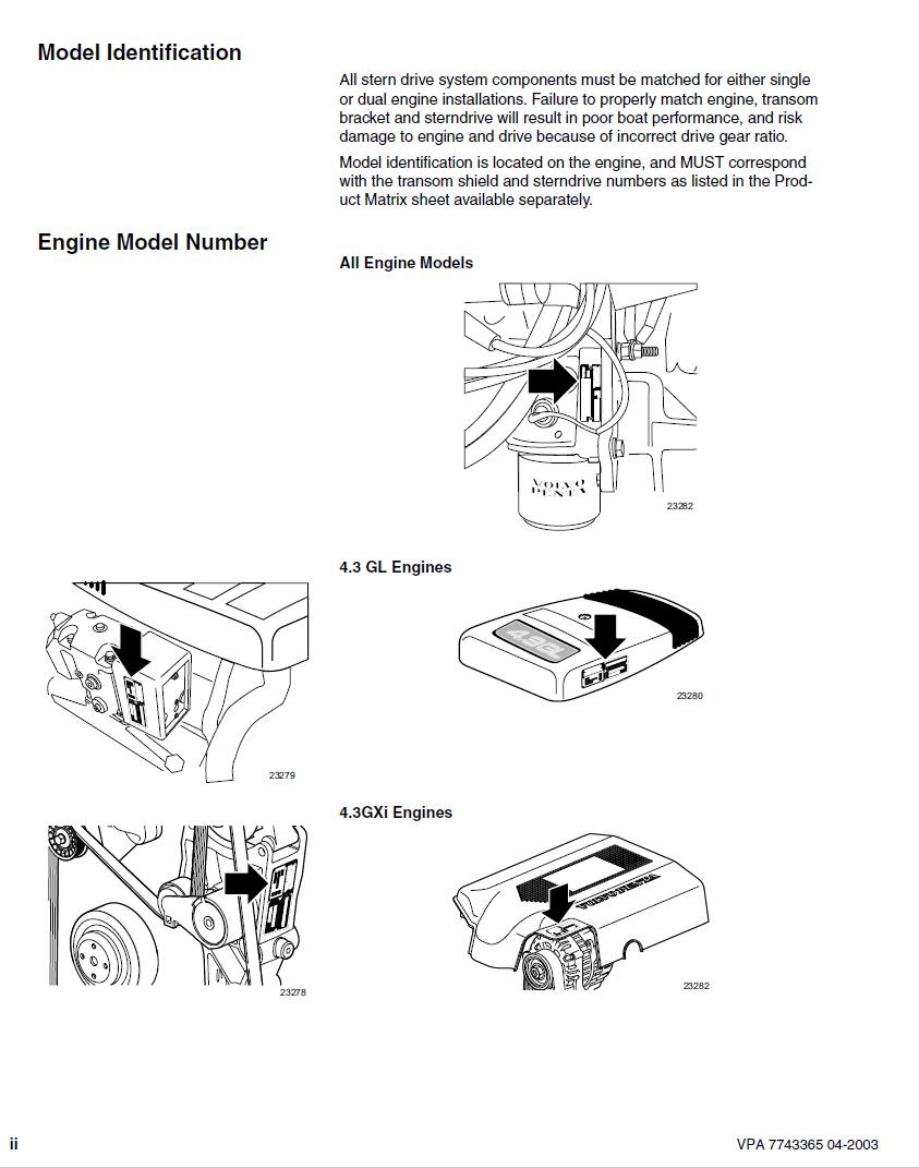 Volvo Penta 4.3 Engine Service Manual - Image 2