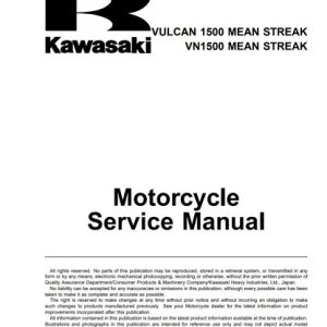 2002-2003 Kawasaki Vulcan 1500 Mean Streak Service Manual