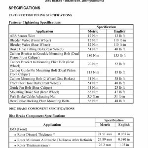 1997-2004 Chevrolet S10 Service Repair Manual