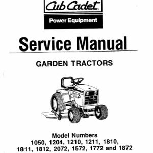 Cub Cadet 1050-1872 Garden Tractor Service Repair Manual