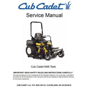 Cub Cadet M48 Tank Service Repair Manual