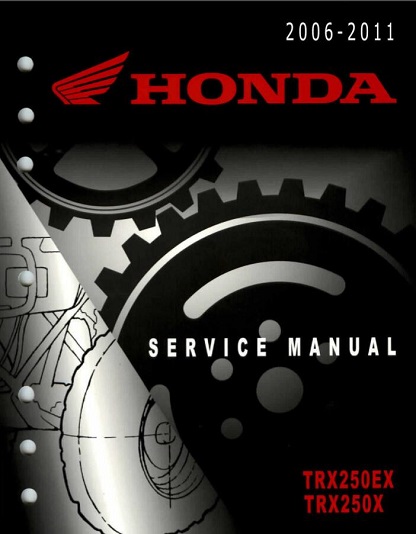 Honda Trx250ex Trx250x Sportrax Service Manual 2006 2011
