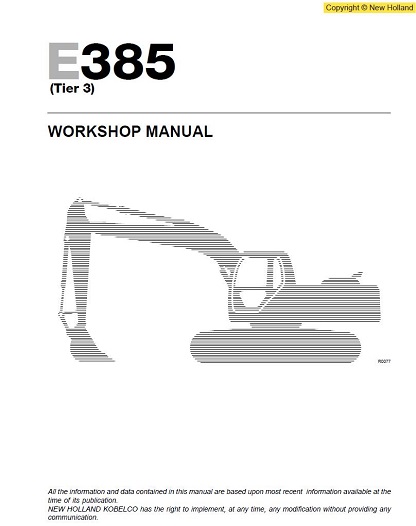 New Holland E385 Tier3 Excavator Workshop Manual