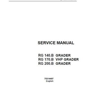 New Holland RG140.B -VHP RG200.B Grader Workshop Manual