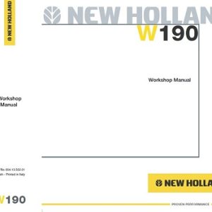 New Holland W190 Wheel Loader Workshop Manual