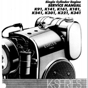 Kohler K91 K141 K161 K181 K241 K301 L321 K341 Engine Service Manual