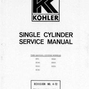 Kohler k321 Service Repair Manual