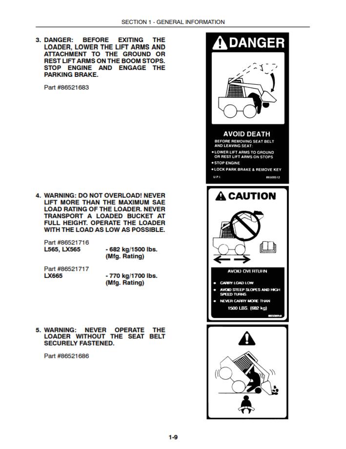 New Holland L565 LX565 LX665 Service Manual - Image 4