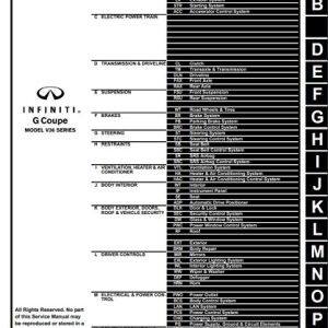 2013 Infiniti G37 Service Repair Manual