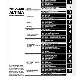 2013 Nissan Altima Service Repair Manual