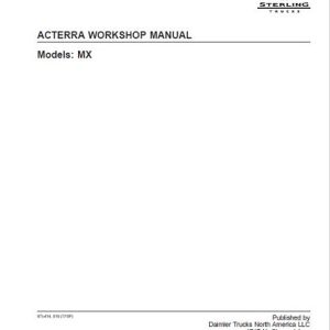 Sterling Truck Acterra MX Workshop Repair Manual