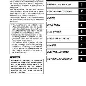Suzuki Ozark 250 Service Repair Manual (LT-F250)