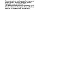 2010 Subaru Forester Service Manual