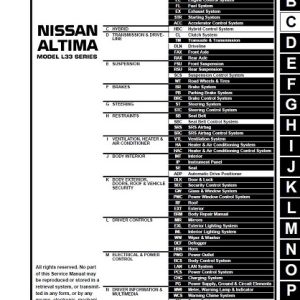 2015 Nissan Altima Service Repair Manual