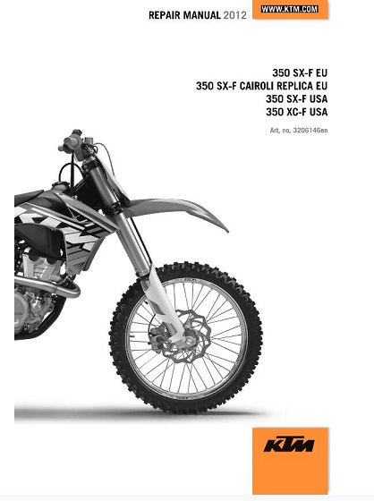 2012 KTM 350 SXF XCF Service Repair Manual