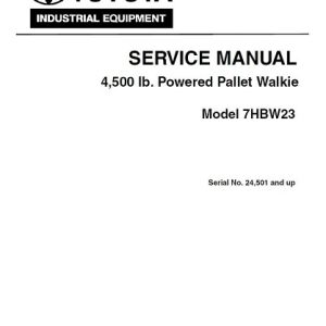 Toyota 7HBW23 Pallet Truck Service Repair Manual
