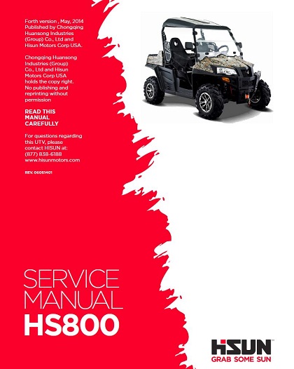 Hisun HS800 UTV Service Manual