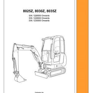 Jcb 8025z,8030z,8035z Mini Excavator Service Manual