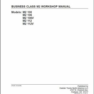 Freightliner Business Class M2 Service Manual