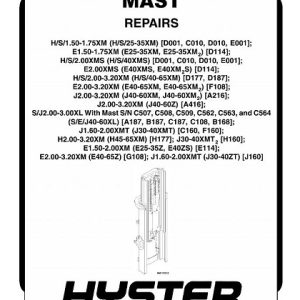 Hyster C010 (S25XM, S30XM, S35XM, S40XMS) Forklift Service Manual