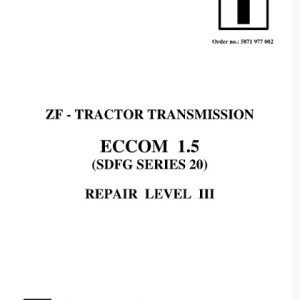 ZF Tractor Transmission ECCOM 1.5 Repair Manual