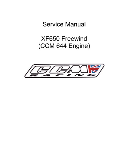 1996-2001 Suzuki XF650 Freewind Service Repair Manual