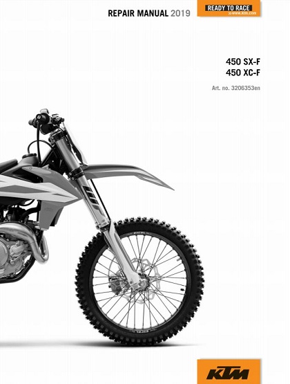 2019 KTM 450 SX-F XC-F Service Repair Manual