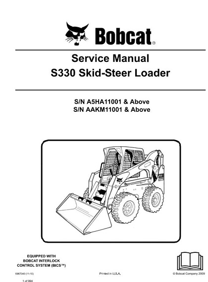 Bobcat S330 Skid - Steer Loader Service Manual