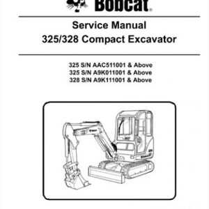 Bobcat 325, 328 Hydraulic Excavator Service Manual