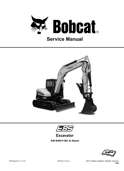 Bobcat E85 Excavator Service Repair Manual