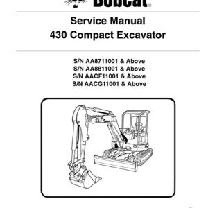 Bobcat 430 Compact Excavator Service Manual