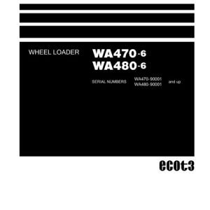 Komatsu WA470-6, WA480-6 Wheel Loader Shop Manual