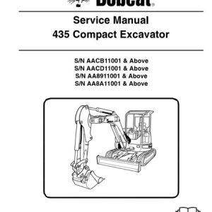 Bobcat 435 Compact Excavator Service Repair Manual