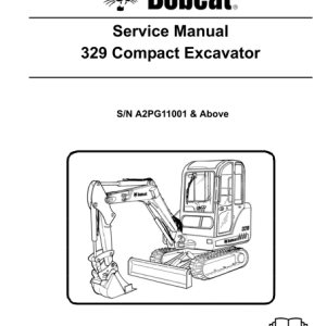 Bobcat 329 Compact Excavator Service Repair Manual
