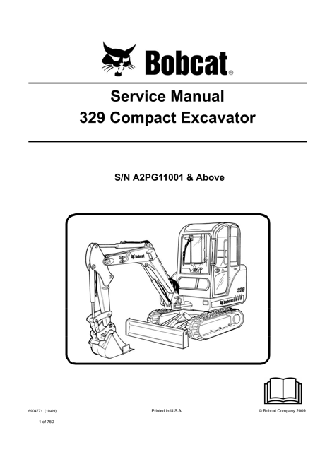 Bobcat 329 Compact Excavator Service Repair Manual