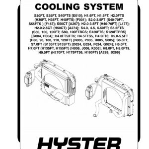 Hyster K006 (H135FT, H155FT) Forklift Service Manual