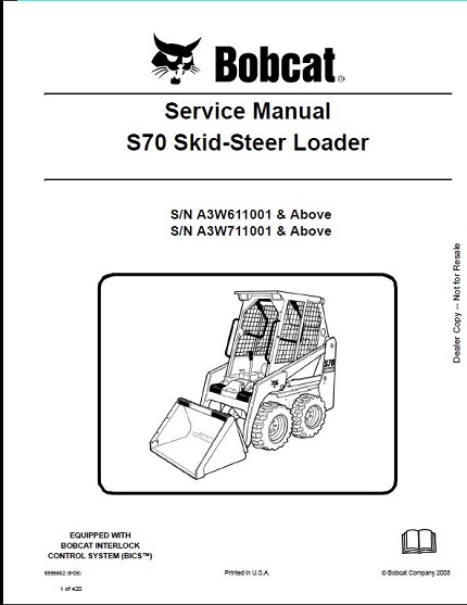 Bobcat S70 Skid - Steer Loader Service Manual