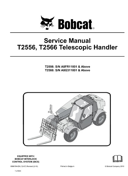 Bobcat T2556, T2566, Telescopic Handler Service Manual