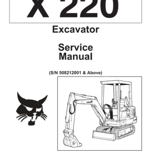 Bobcat X220 Hydraulic Excavator Service Manual