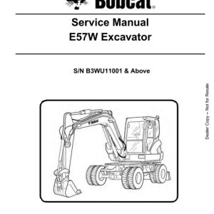 Bobcat E57W Excavator Service Repair Manual