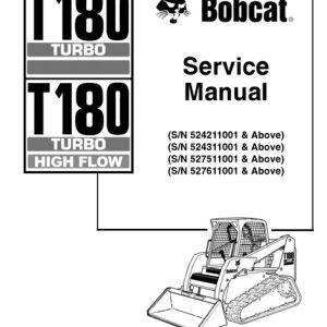 Bobcat T180 Turbo, T180 Turbo High Flow Compact Track Loader Service Manual