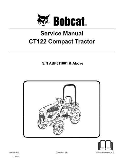 Bobcat CT122 Compact Tractor Service Manual